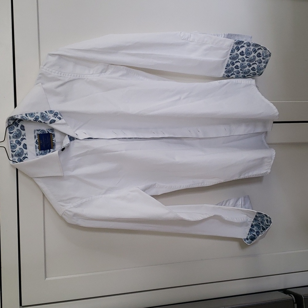 Alfa perry size 12 cuff link contrast shirt